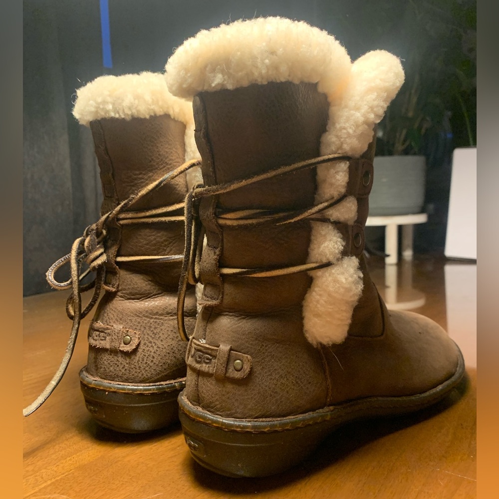 UGG Australian Akkadian Boots with Cream Shearling